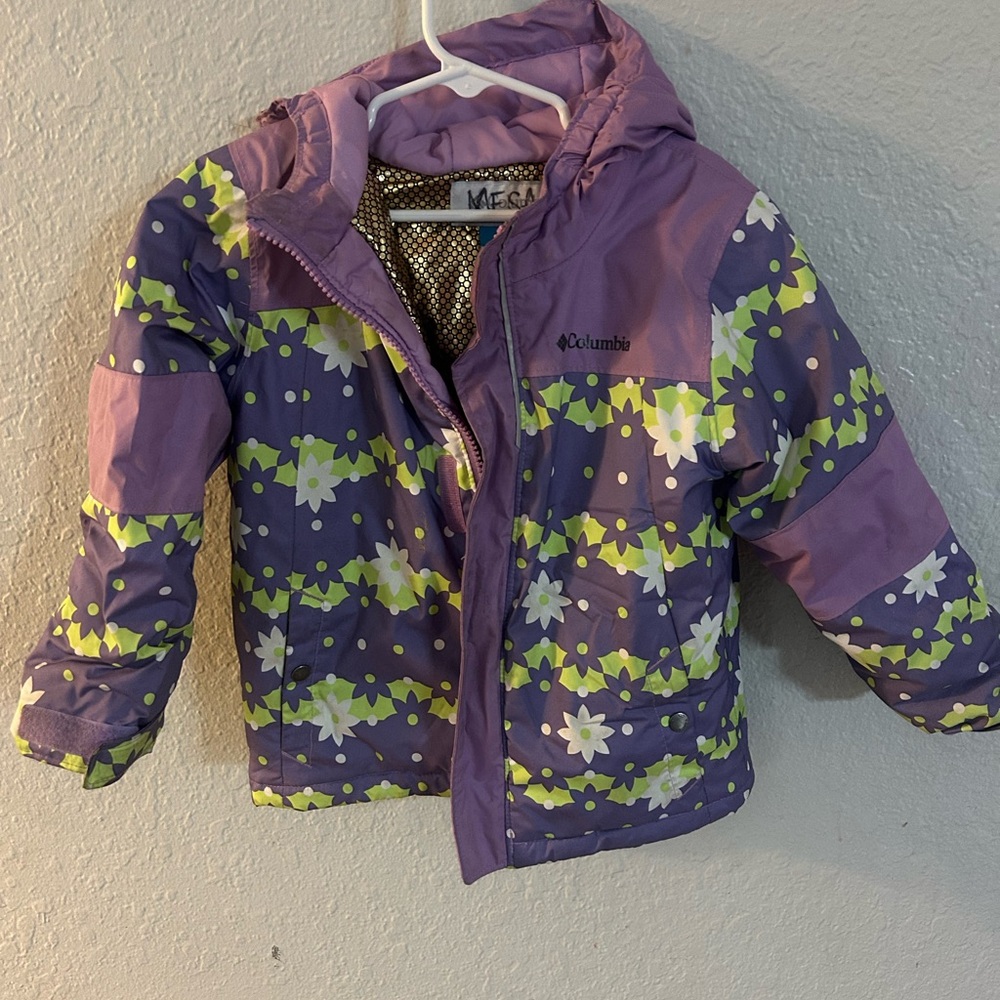 Columbia Purple floral toddler girl Jacket